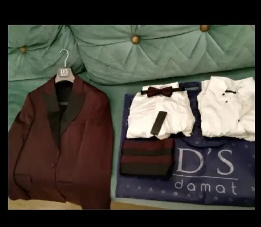 Bordo Kemerli D'S Damat Takım Elbise - Görsel 2