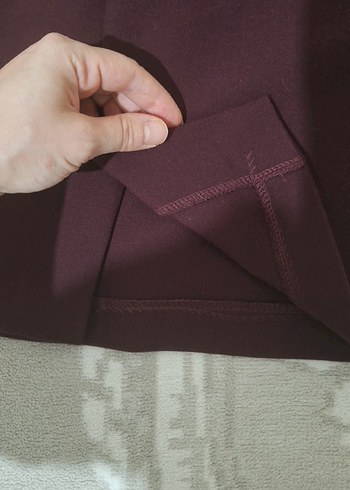 Bordo Midi Kalem Etek - Görsel 4