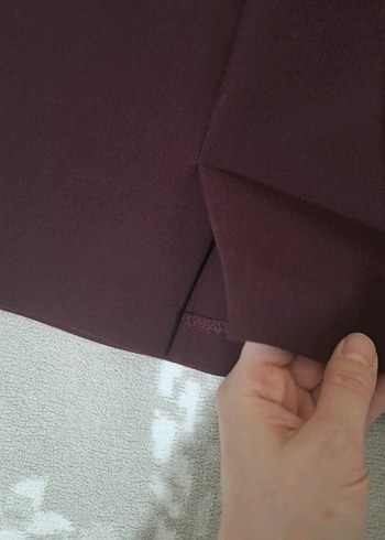 Bordo Midi Kalem Etek - Görsel 3