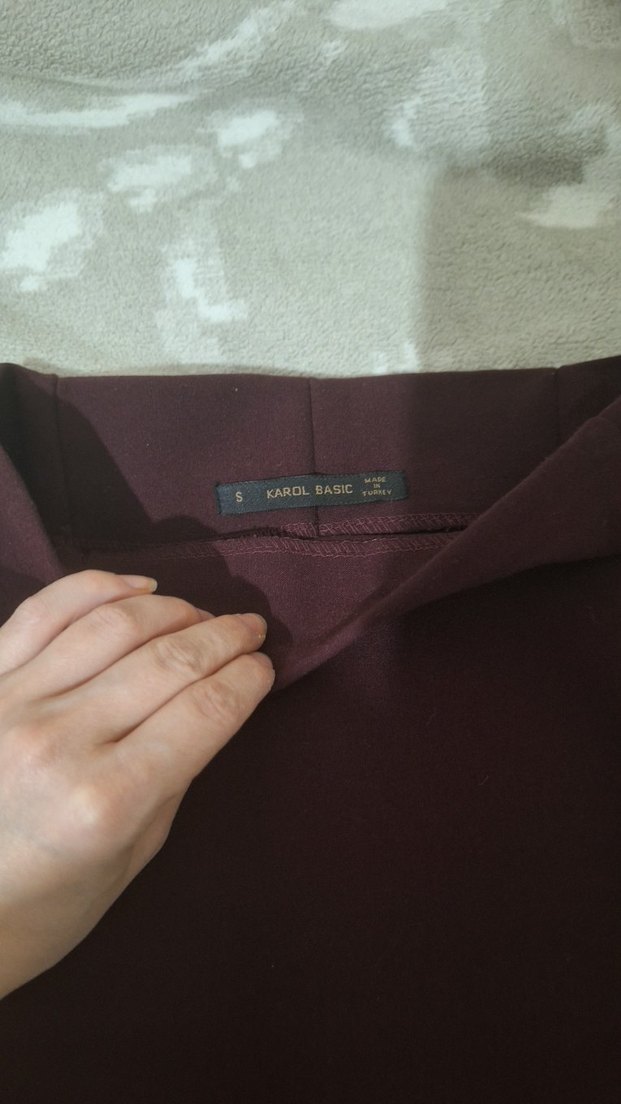 Bordo Midi Kalem Etek - Görsel 2