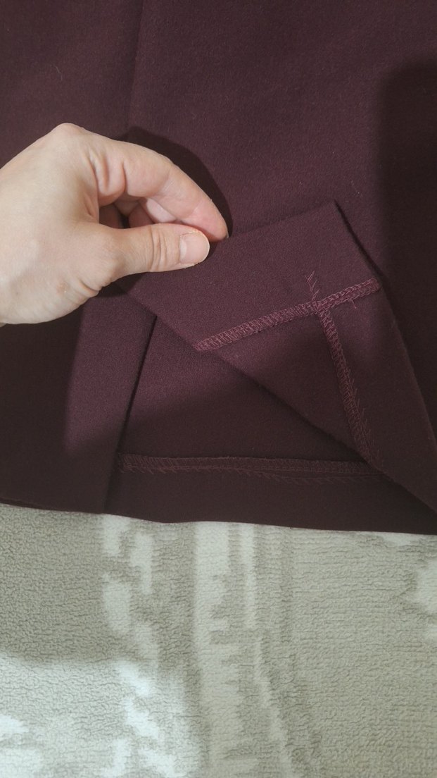 Bordo Midi Kalem Etek - Görsel 4