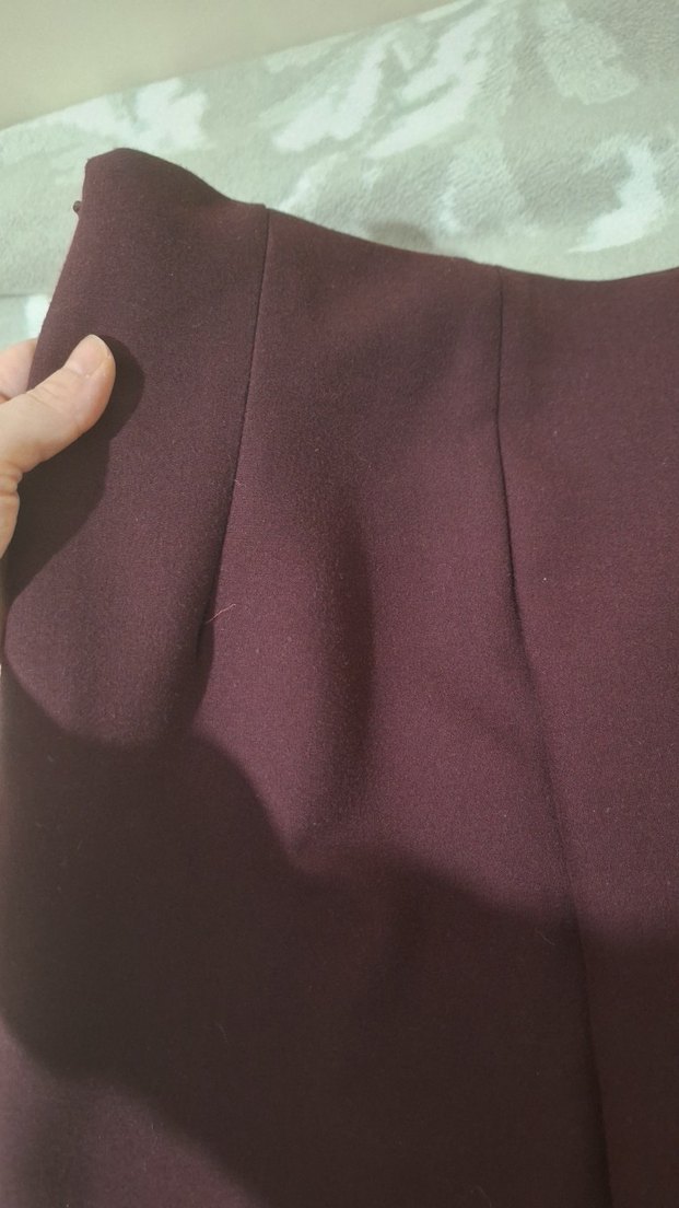 Bordo Midi Kalem Etek - Görsel 5