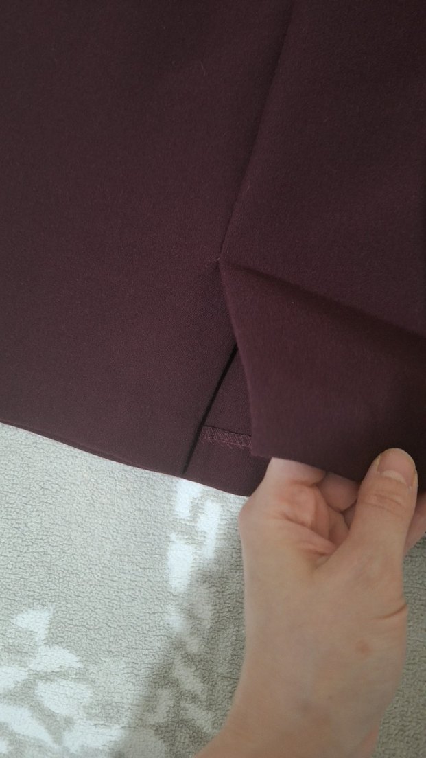 Bordo Midi Kalem Etek - Görsel 3