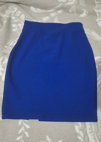 Fermuarlı Koyu Mavi kalem etek - Görsel 7