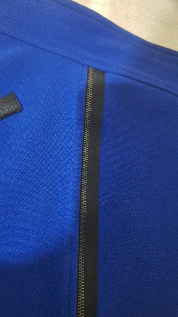 Fermuarlı Koyu Mavi kalem etek - Görsel 4