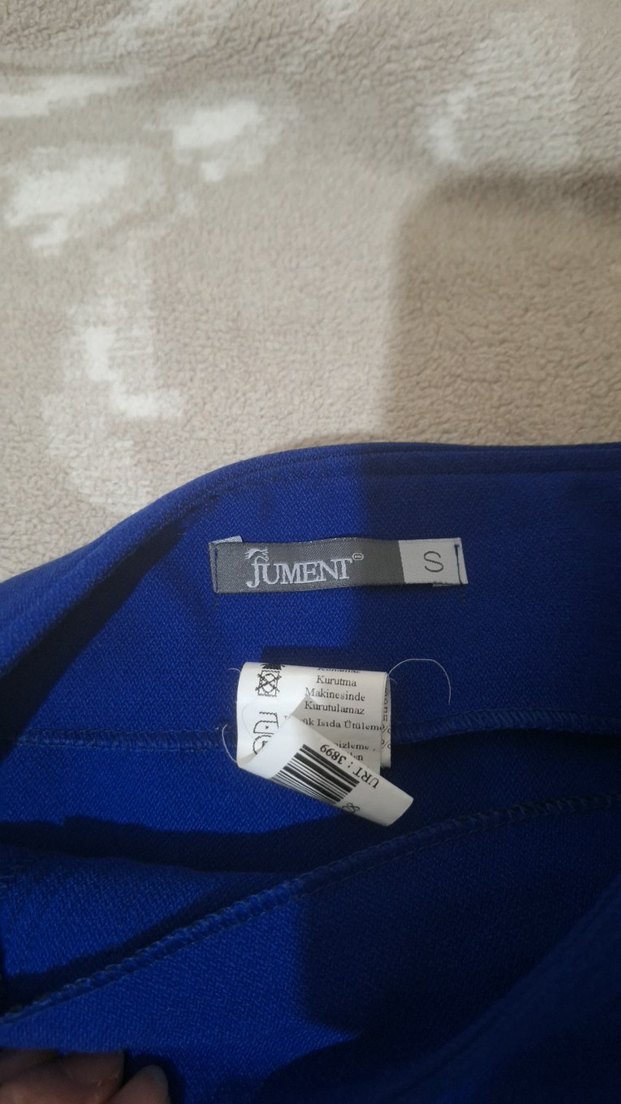 Fermuarlı Koyu Mavi kalem etek - Görsel 5