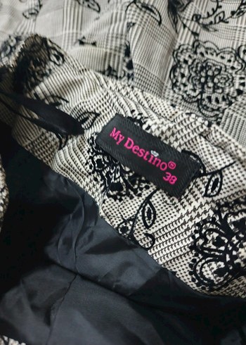 Gri Desenli Uzun Gotik Etek - Görsel 4