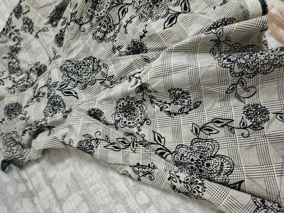 Gri Desenli Uzun Gotik Etek - Görsel 2