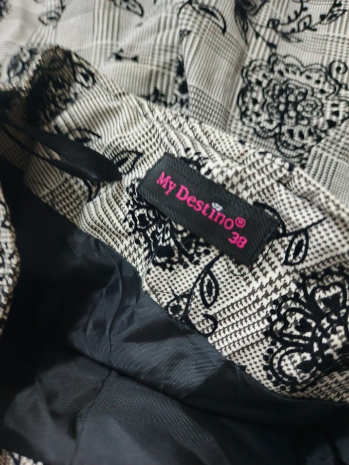 Gri Desenli Uzun Gotik Etek - Görsel 4