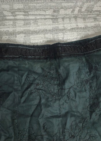 Gothic Grunge Uzun Siyah Nakışlı Etek - Görsel 5