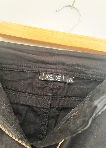 Taşlı siyah kot etek - Görsel 6