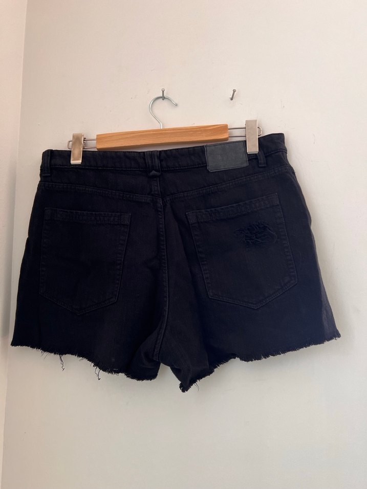 Bershka siyah jean şort - Görsel 5