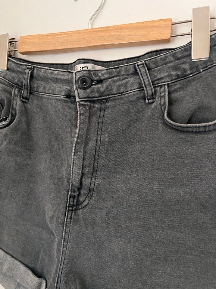 Gri jean şort - Görsel 2