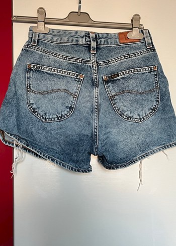 Lee Kadın Mavi Denim Mini Şort - Görsel 2