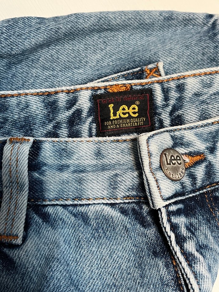 Lee Kadın Mavi Denim Mini Şort - Görsel 4