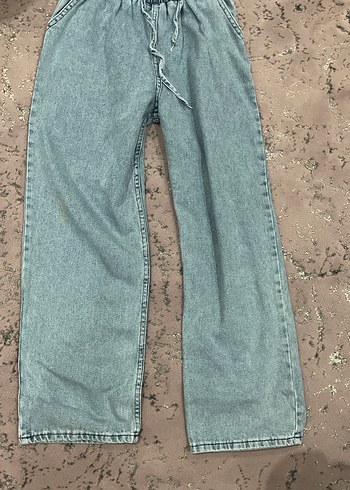 Gri Loose Fit Midi Kadın Kot Pantolon