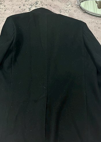 50 Beden Erkek Siyah Uzun Düğmeli Kaban