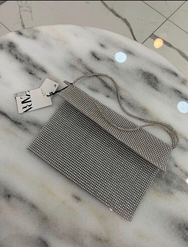 Beden Zara Swarovski Taşlı Gece El Çantası