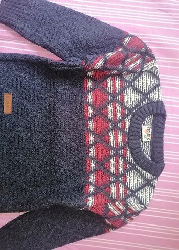 Diğer Erkek Çocuk Örgü Desenli Triko Kazak 3 4 yaş