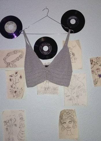 H&M Gri Vintage Örgü Bralet
