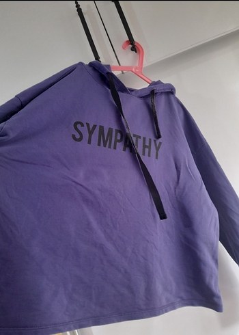 crop kapüşonlu sweat - Görsel 2