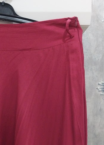 Bordo Uzun Salaş Kadın Etek - Görsel 2