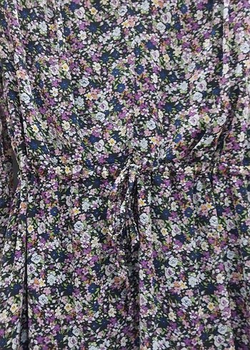 Çiçek Desenli Uzun Bohem Elbise - Görsel 3