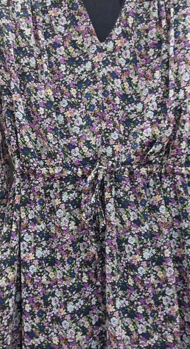 Çiçek Desenli Uzun Bohem Elbise - Görsel 3