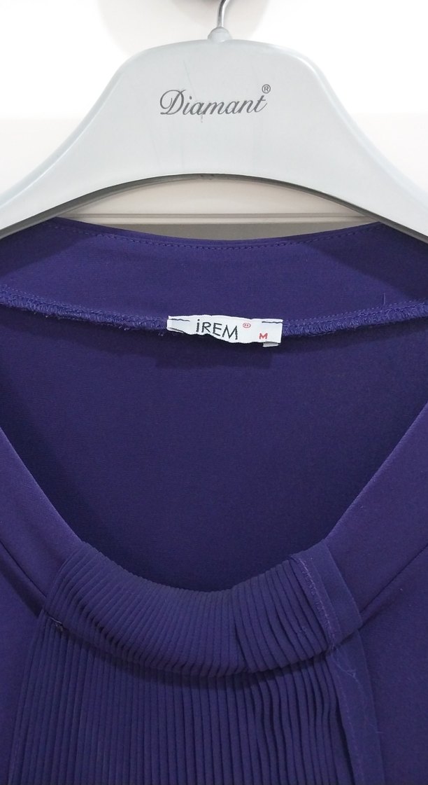 Mor Pilili Uzun Kollu Hamile Bluzu - Görsel 3