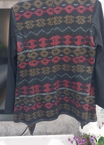 Kadın Bohem Desenli Örgü Hırka - Görsel 2