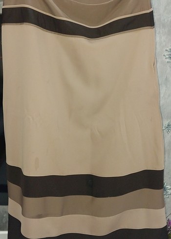 Bej Pilili Uzun Kadın Etek - Görsel 4