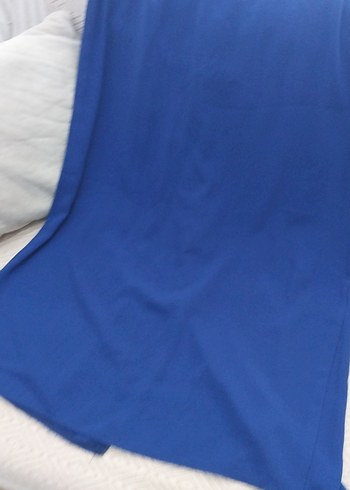 Mavi yelek etek takımkrep kumaş - Görsel 2