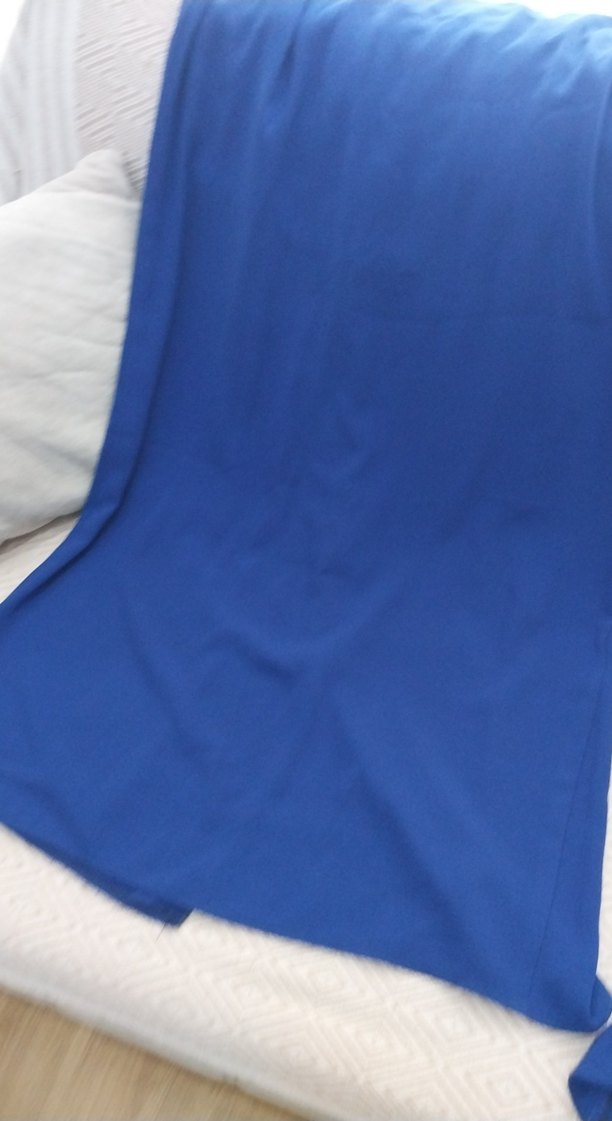 Mavi yelek etek takımkrep kumaş - Görsel 2