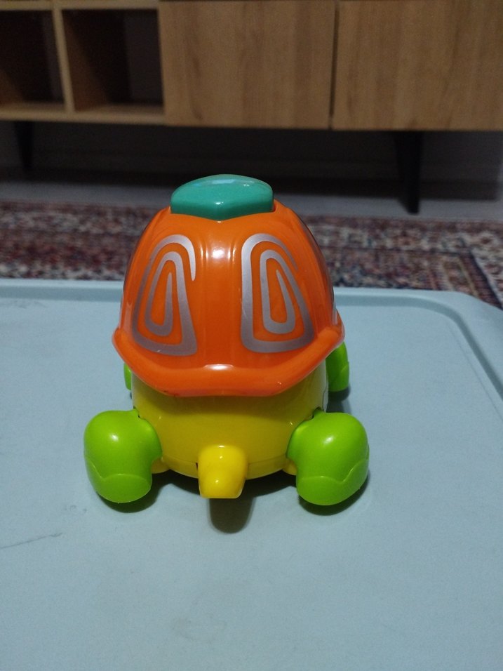 Renkli Turuncu Kaplumbağa Oyuncak Araba - Görsel 3