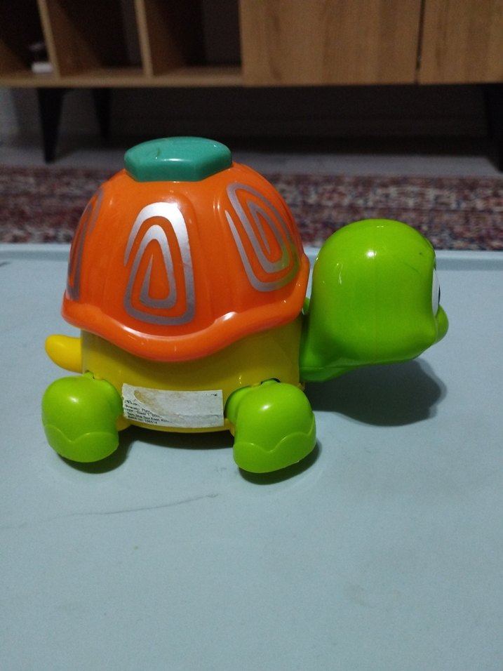Renkli Turuncu Kaplumbağa Oyuncak Araba - Görsel 4