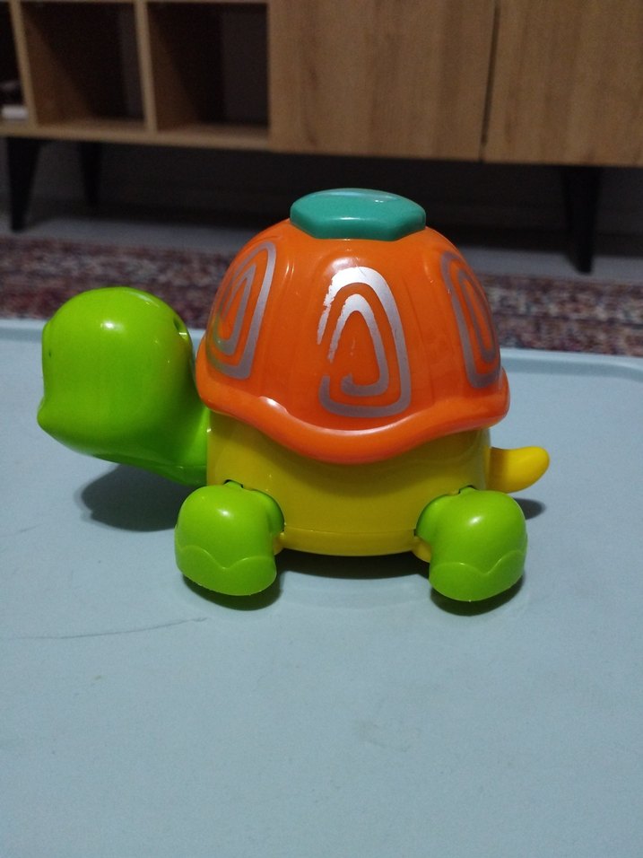 Renkli Turuncu Kaplumbağa Oyuncak Araba - Görsel 2