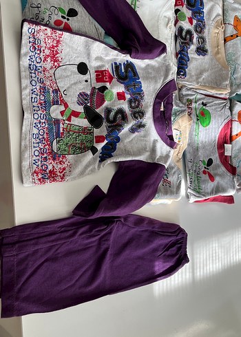 Bebekler  için Renkli Pamuklu Baskılı Kıyafetler - Görsel 5