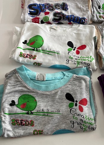 Bebekler  için Renkli Pamuklu Baskılı Kıyafetler - Görsel 2