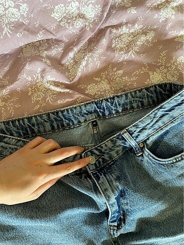 42 Beden mavi Renk Kot düz paça pantolon