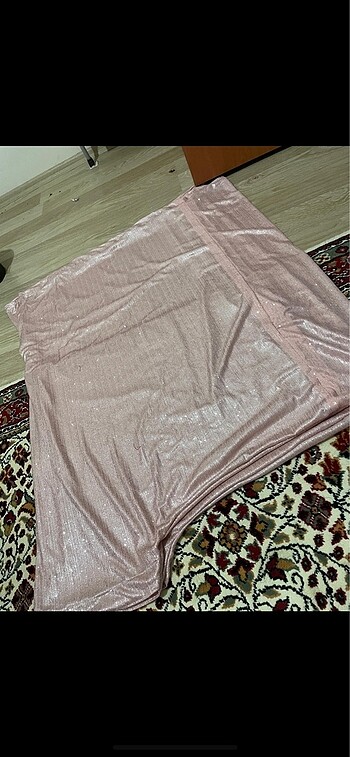 toz pembe simli şalvar