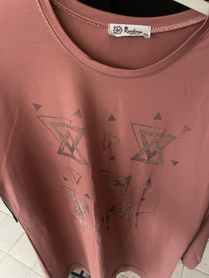 Pembe Baskılı sweatshirt - Görsel 3
