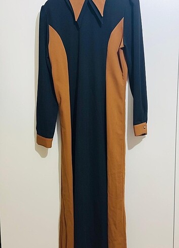 44 Beden camel Renk Elbise, abiye