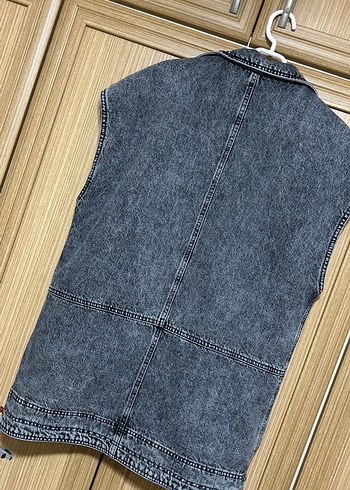 Trendyol & Milla Gri Kadın Denim yelek hiç giyilmedi