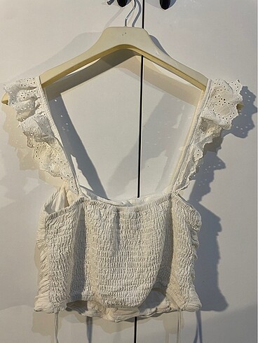 dantel detaylı crop - Görsel 3