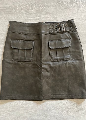 Koton Deri Mini Etek Kemerli - Görsel 2