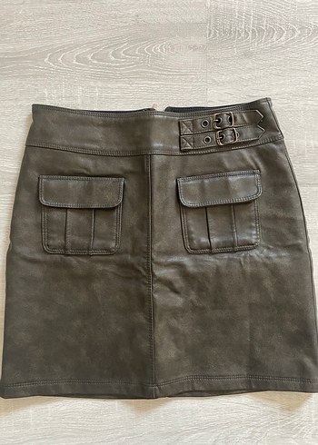 Koton Deri Mini Etek Kemerli - Görsel 3