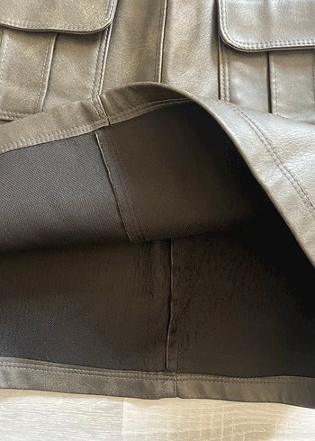 Koton Deri Mini Etek Kemerli - Görsel 5