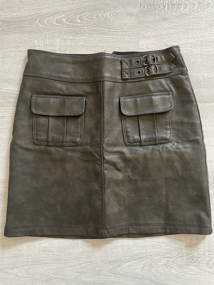 Koton Deri Mini Etek Kemerli - Görsel 2