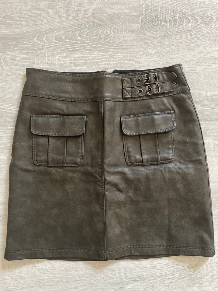 Koton Deri Mini Etek Kemerli - Görsel 3