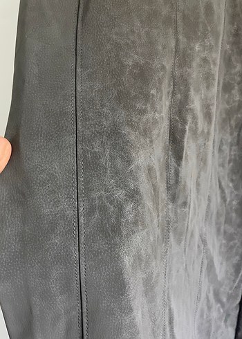 Gri Straplez Uzun Denim Elbise - Görsel 6